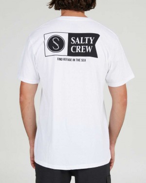 Alpha White S/S Tee Salty Crew Alpha Classic Tee | 39TMNKAWE