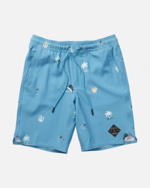 Azul Blue Salty Crew Lowtide Elastic Boardshort | 16SMNYRKF