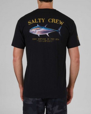 Black Salty Crew Big Blue Premium Tee | 08ZUONPEQ