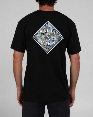 Black Salty Crew Chopy Tippet Premium Tee | 26AYDVJWL