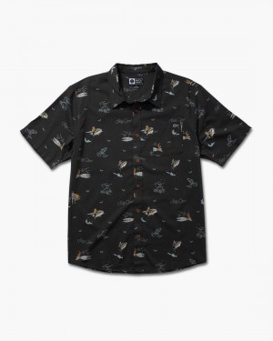 Black Salty Crew Round Up S/S Woven | 56BGJKTIC