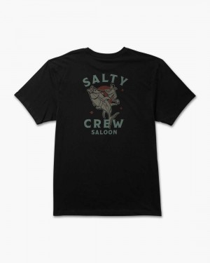 Black Salty Crew Saloon Premium Tee | 29QKCURST