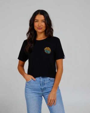 Black Salty Crew Sun Days Crop Tee | 20UDHALSQ