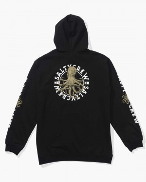 Black Salty Crew Tentacles Fleece Hoodie | 47SJMBRQH