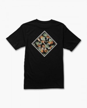 Black Salty Crew Tippet Gardens Fill Tee | 90OENZXYM