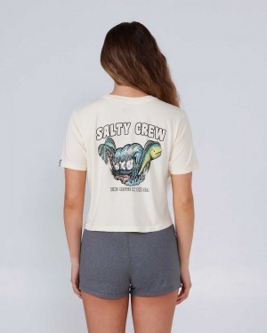 Bone Salty Crew Shaka Crop Tee | 50RKJCLZM