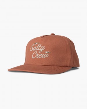 Brick Red Salty Crew Dockside 5 Panel Hat | 62PFYAWRM