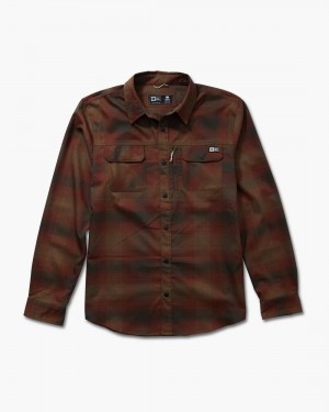 Burgundy Salty Crew Fathom Tech Flannel | 08SGANRPH