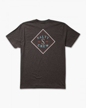 Charcoal Heather Salty Crew Tippet Color Classic Tee | 14OMTBWFH