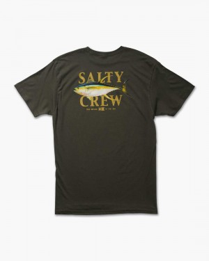 Charcoal Salty Crew Yellowfin Classic Tee | 87ZPVHCWI