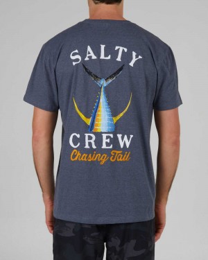 Excaliber Heather Salty Crew Tailed Classic Tee | 13LTONFHC