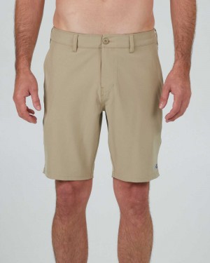 Khaki Salty Crew Lowtide Hybrid Short | 97KCLMDPJ