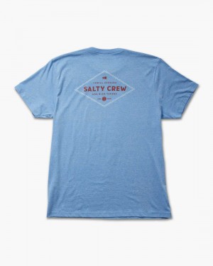 Light Blue Heather Salty Crew Double Diamond Classic Tee | 26SGWAEDM