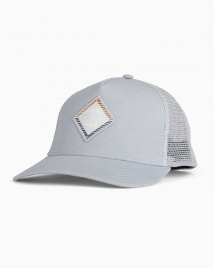 Light Slate Salty Crew Faded Retro Trucker Hat | 21FBUPSKV