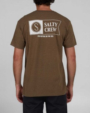 MOCHA HEATHER Salty Crew Alpha Classic Tee | 82DLYEIFH