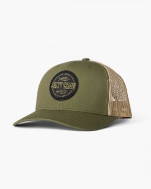 MOSS/KHAKI Salty Crew Outlined Retro Trucker Hat | 94WKHMEIR