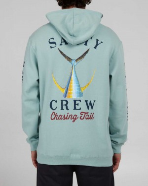 Mackerel Salty Crew Tailed Fleece Hoodie | 62BMSPUTV