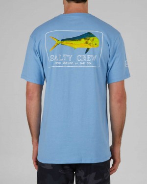 Marine Blue Salty Crew Golden Mahi Premium Tee | 37HPYTEIR