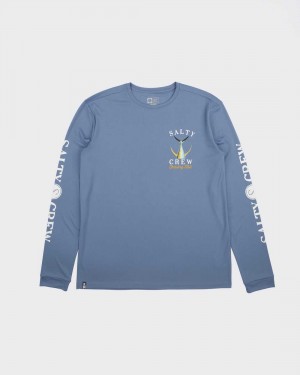 Marine Blue Salty Crew Tailed L/S Sunshirt | 94LXUIZOQ