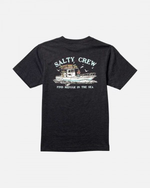 Navy Heather Salty Crew Fish On Tee | 85DMZNKAV