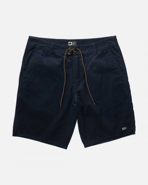 Navy Salty Crew Boneyard Corduroy Short | 63VEITKOD