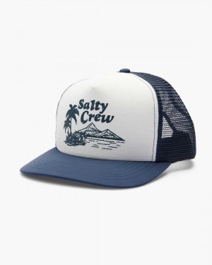 Navy Salty Crew Catch Of The Day Trucker | 08UJKNWXP