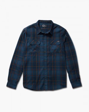 Navy Salty Crew Daybreak Flannel | 54OVRIJWH