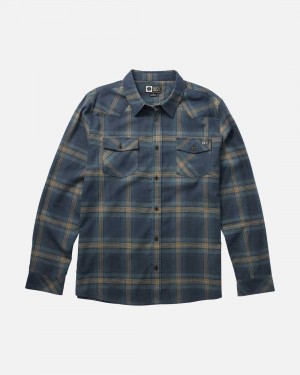 Navy Salty Crew Ranchero Flannel | 17CNFQWRB