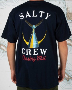 Navy Salty Crew Tailed Classic Tee | 51JZMGWOC