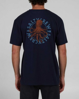 Navy Salty Crew Tentacles Premium Tee | 39RVTGQAJ