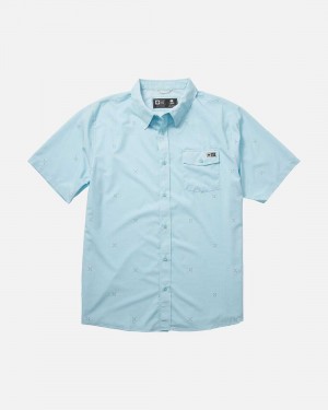 Sea Blue Salty Crew Sailfin S/S Perf Woven | 57NKCILHB