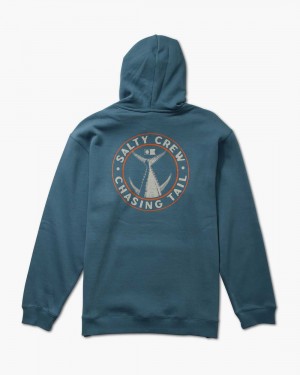 Slate Salty Crew Tailgate Fleece Hoodie | 42KULGYXJ