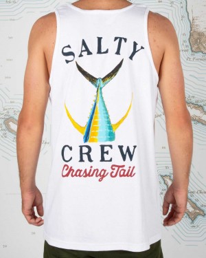 Tailed White Tank Salty Crew Tailed Tank | 26CXWVHQK