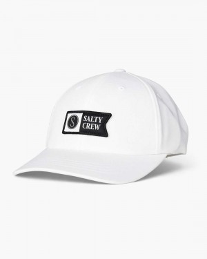 White Salty Crew Alpha Tech Hat | 64WDPERYA