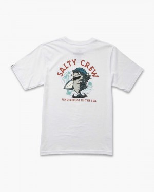 White Salty Crew Free Surf Tee | 07FVAORJN