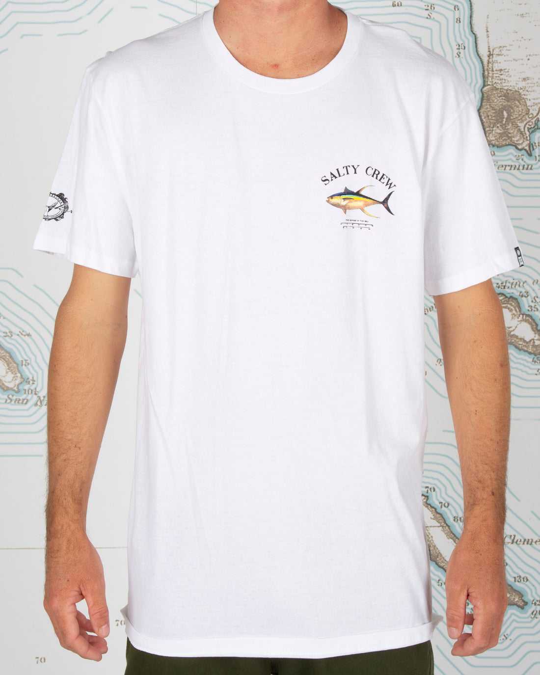 Ahi Mount White T-Shirt Salty Crew Ahi Mount Classic Tee | 90SFZMBPY