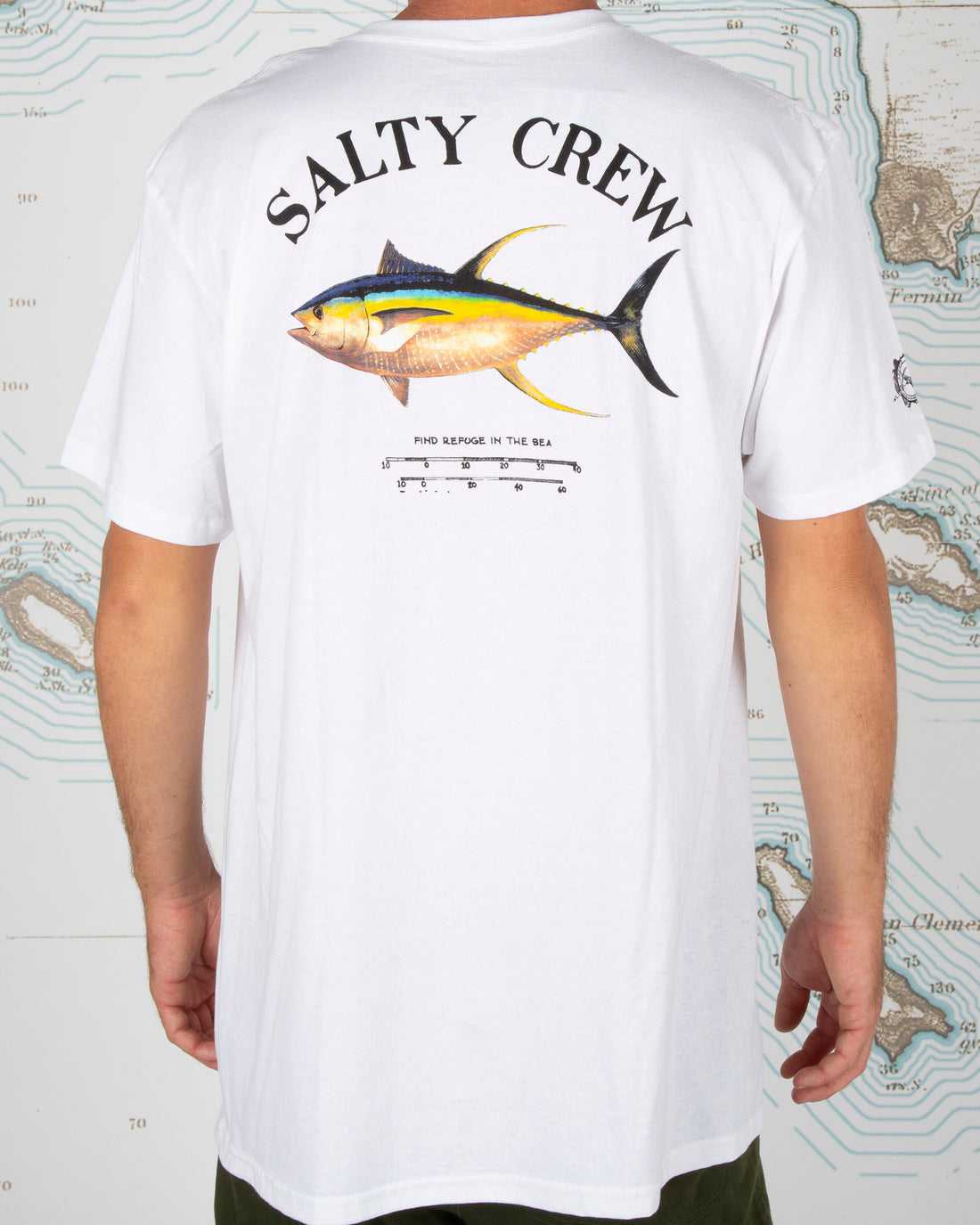 Ahi Mount White T-Shirt Salty Crew Ahi Mount Classic Tee | 90SFZMBPY