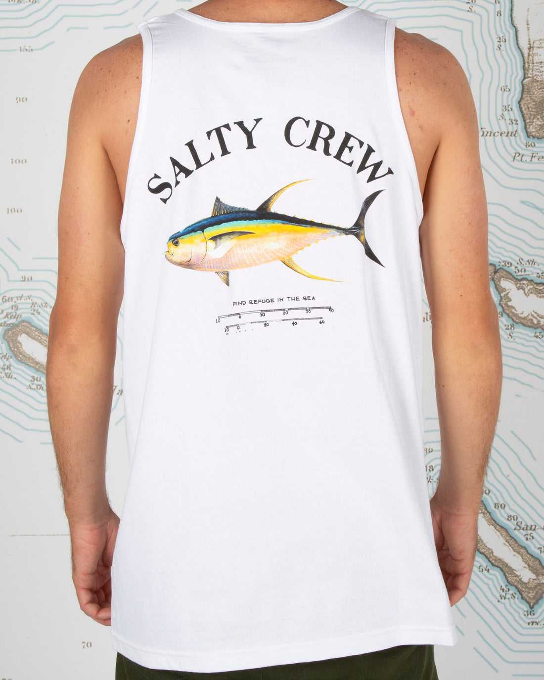 Ahi Mount White Tank Salty Crew Ahi Mount Tank | 37OYWAPTL