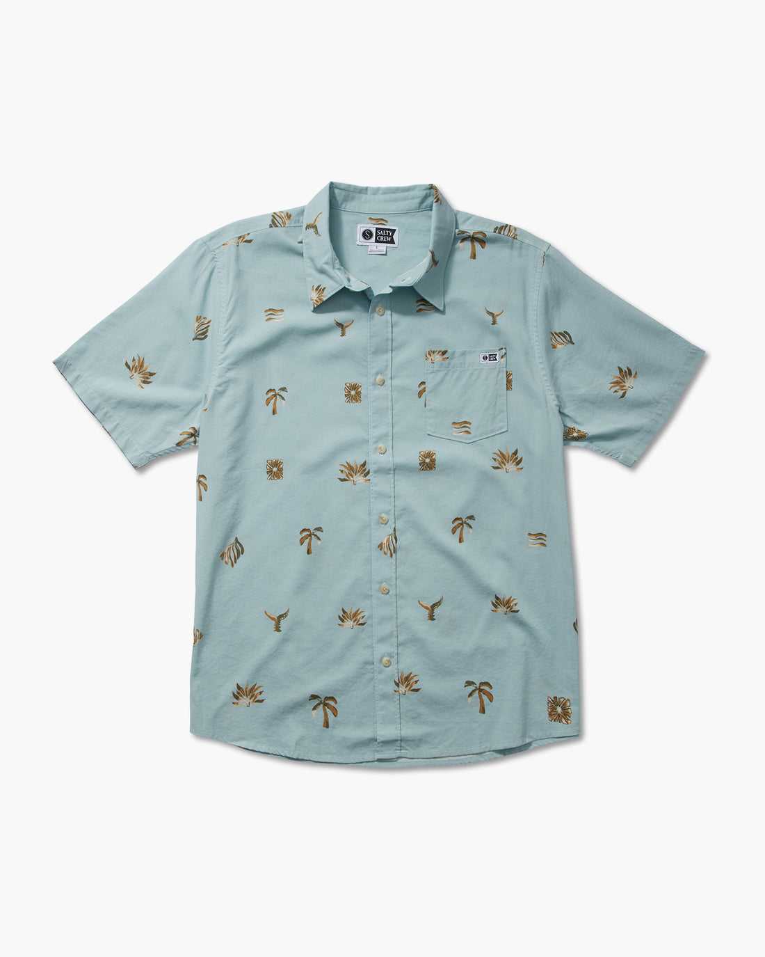 Aqua Salty Crew Oasis S/S Woven | 68FIYSNJX