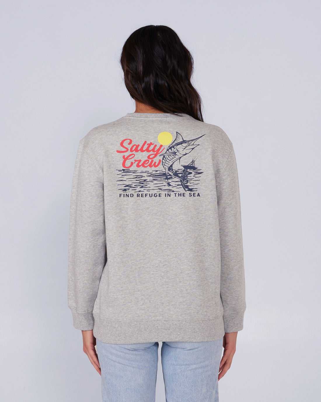 Athletic Heather Salty Crew Jackpot Crew | 95GJDUSKY