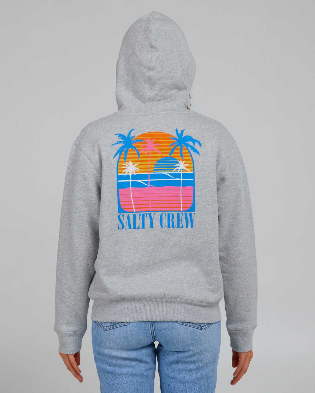 Athletic Heather Salty Crew Shades Sherpa Zip Hoody | 94DVFNKEH