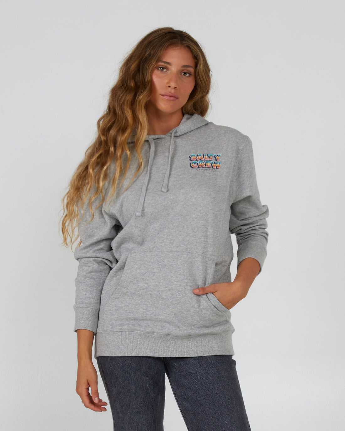 Athletic Heather Salty Crew Summertime Hoody | 06NZTKDYJ