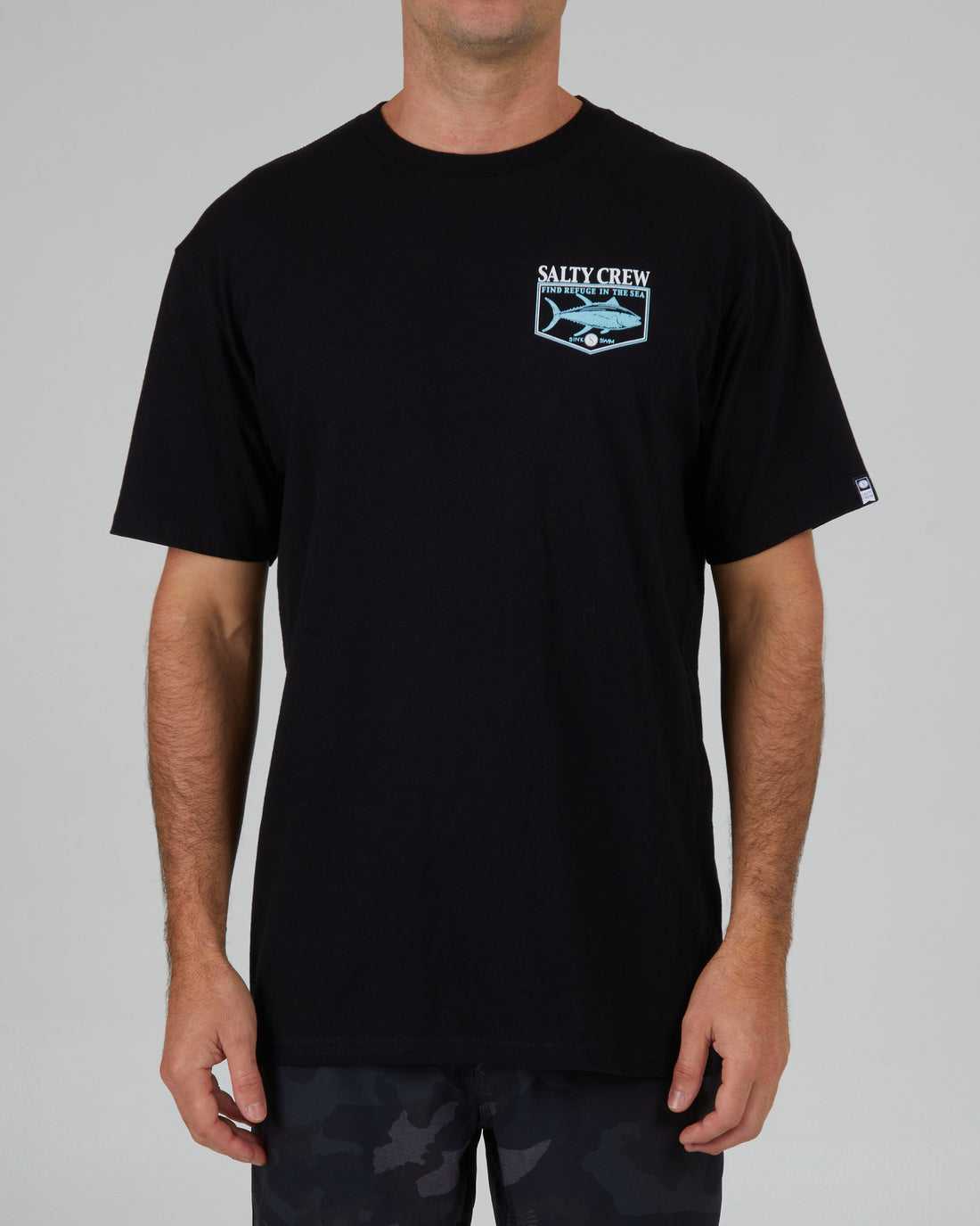 Black Salty Crew Angler Classic Tee | 34OQWIVGF