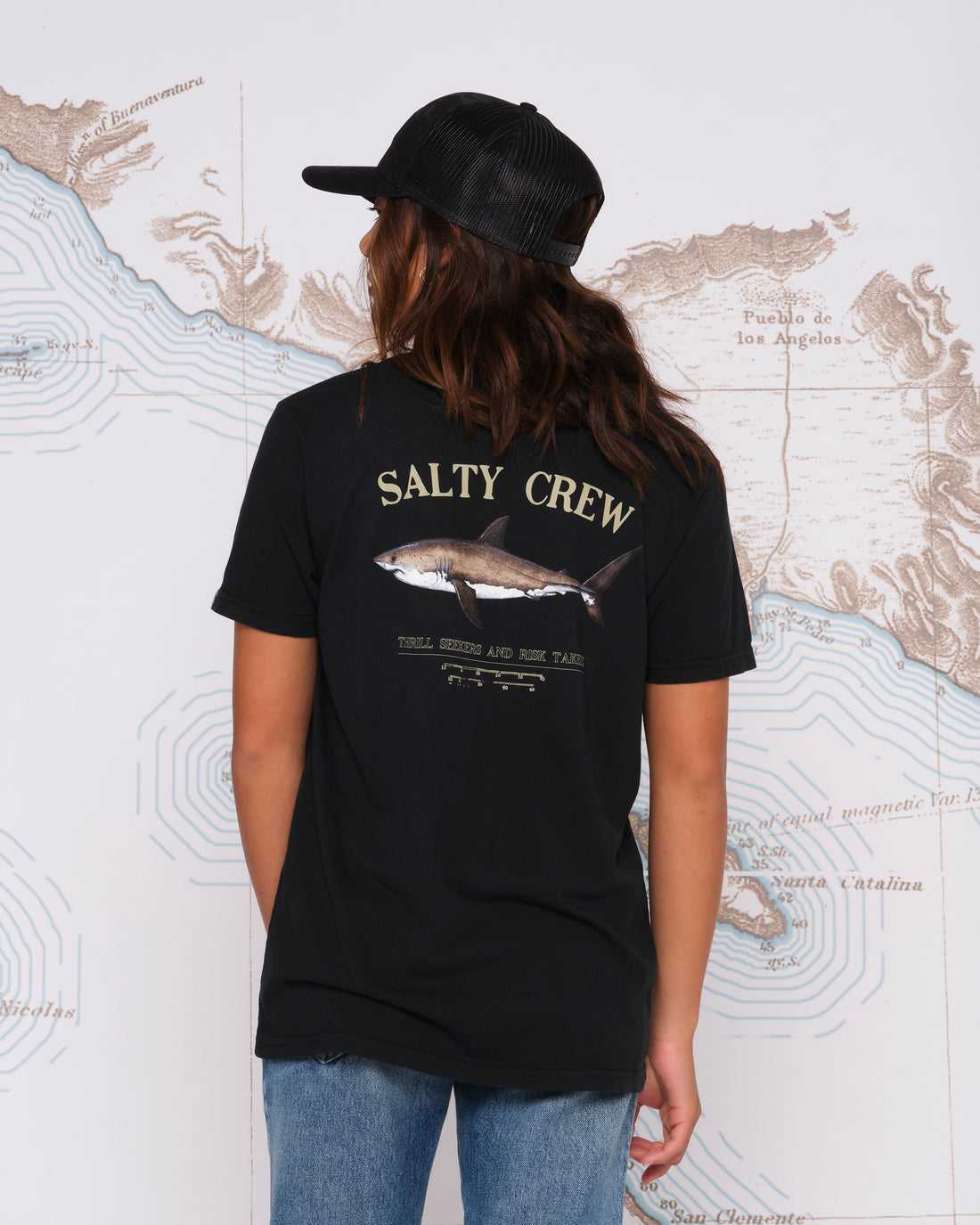 Black Salty Crew Bruce Boyfriend Tee | 27DJAQTOB