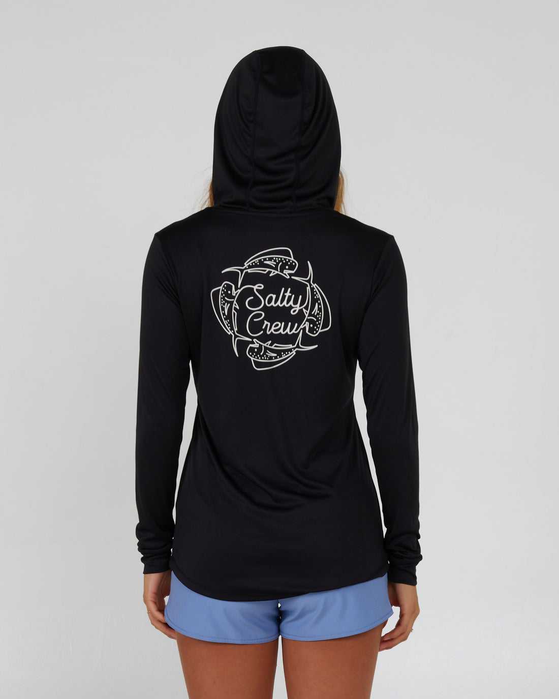 Black Salty Crew Drawn In Circles Sunshirt | 63SKNRXYO