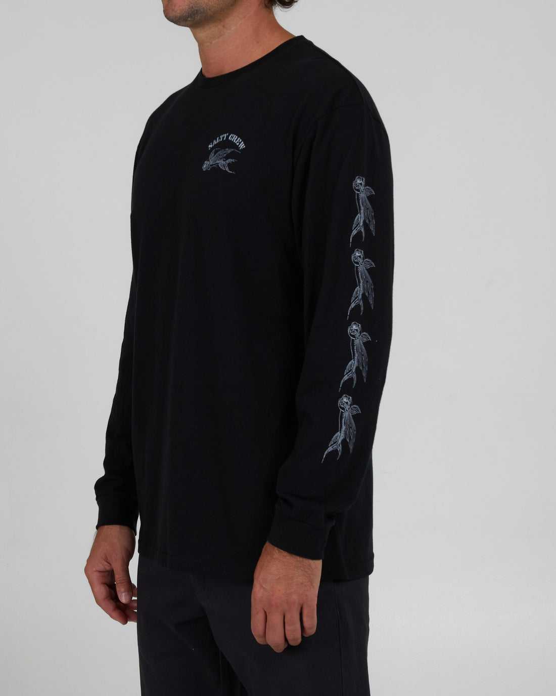 Black Salty Crew Kamikaze Premium L/S Tee | 86BHWNAFC