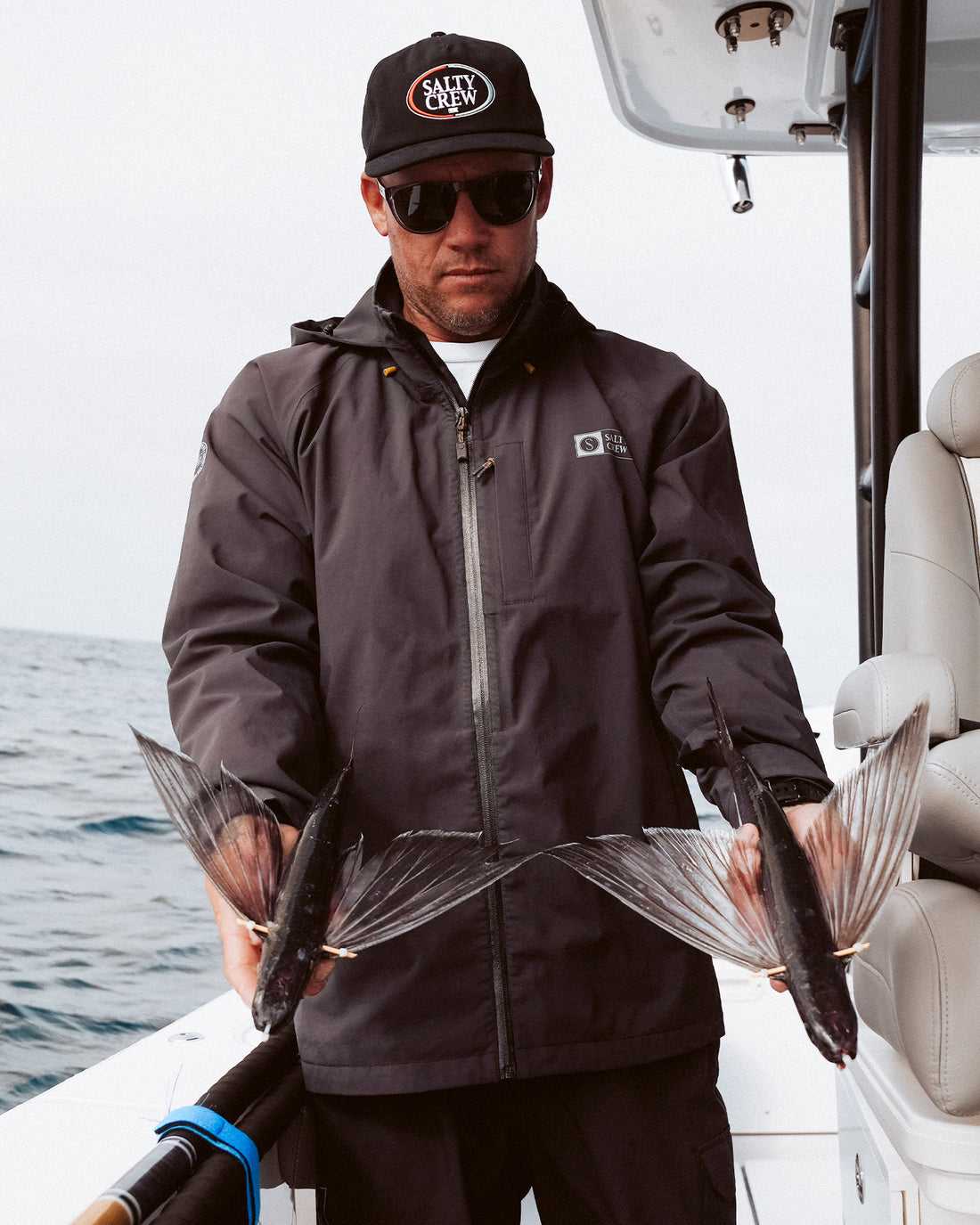 Black Salty Crew Long Range Jacket | 23OFWLJUY