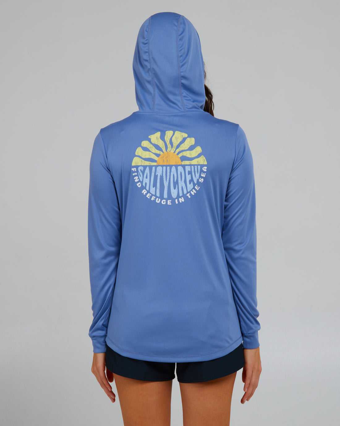 Blue Dusk Salty Crew Sun Days Hooded Sun Shirt | 91DWHYFIT