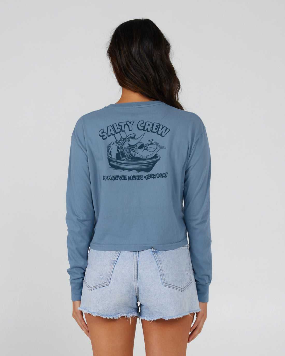 Bluestone Salty Crew Floats Your Boat L/S Crop | 03LVTKSOA