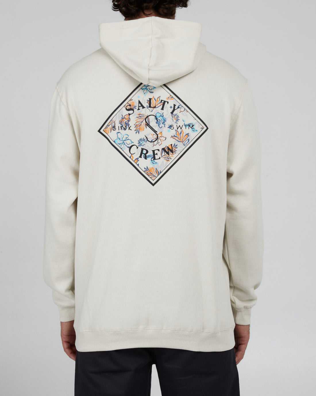 Bone Salty Crew Choppy Tippet Fleece Hoodie | 90OFGYEWU